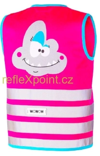 WOWOW Dětská reflexní vesta CRAZY MONSTER Pink