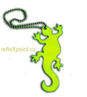 Reflexní přívěsek - Zelená ještěrka