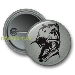REFLEXNÍ připínací placka - Tyranosaurus